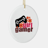 Girl Gamer Keramisch Ornament (Rechts)