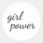 Girl Gang Feminist Modern Empowerment Design Ronde Sticker (Voorkant)