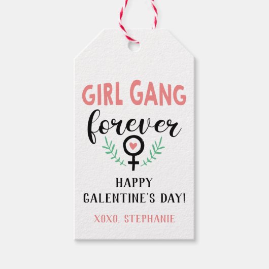 Girl Gang Forever Galentine's Day Label Cadeaulabel (Voorkant)
