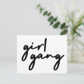 Girl Gang | Kute Girl Power Modern feminisme Briefkaart (Staand voorkant)