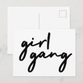 Girl Gang | Kute Girl Power Modern feminisme Briefkaart (Voorkant / Achterkant)