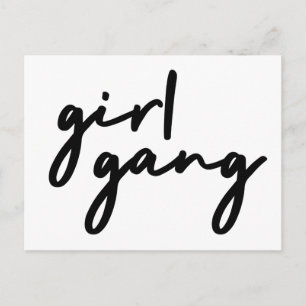 Girl Gang   Kute Girl Power Modern feminisme Briefkaart