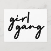 Girl Gang | Kute Girl Power Modern feminisme Briefkaart (Voorkant)