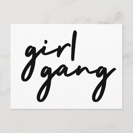 Girl Gang | Kute Girl Power Modern feminisme Briefkaart (Voorkant)