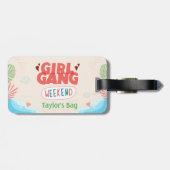 GIRL GANG LUGGAGE TAG (Personalized) Bagagelabel (Achterkant horizontaal)