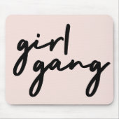 Girl Gang | Meiskracht Modern feminisme Blush Pink Muismat (Voorkant)