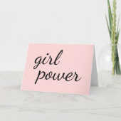 Girl Gang Pink Feminist Empowerment Design Kaart (Voorkant)