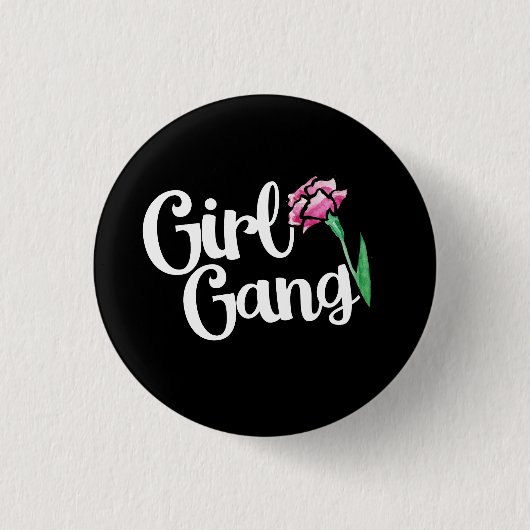 Girl Gang Ronde Button 3,2 Cm (Voorkant)
