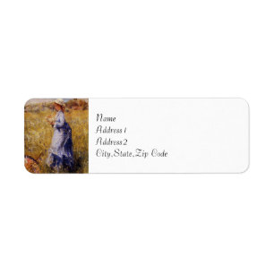 Girl Gathering Flowers door Renoir Etiket