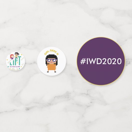 Girl Geek X Elevate + #IWD2020 tafel Confetti (Achterkanten)