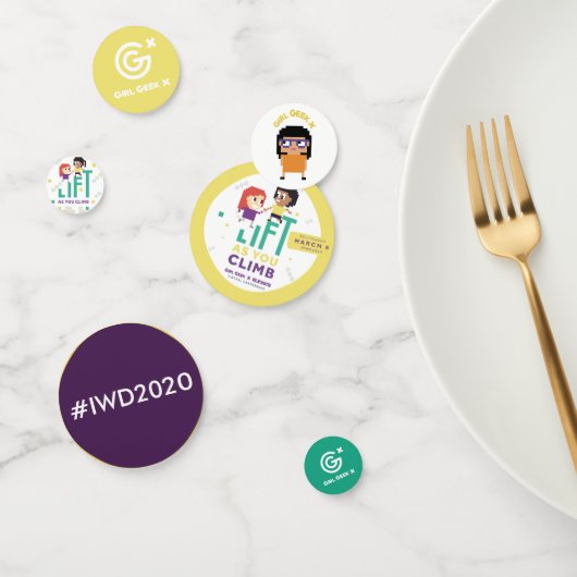 Girl Geek X Elevate + #IWD2020 tafel Confetti (Groep)
