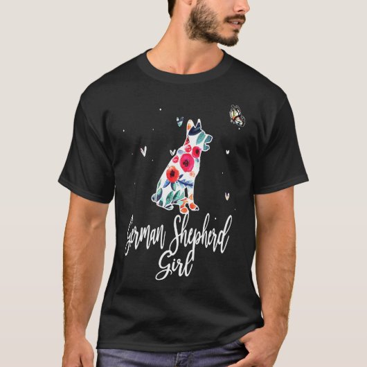 Girl German Shepherd T-shirt (Voorkant)