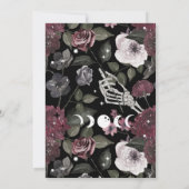 Girl Ghost Little Boo Floral Gothic Baby shower Kaart (Achterkant)