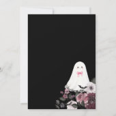Girl Ghost Little Boo Floral Gothic Baby shower Kaart (Achterkant)
