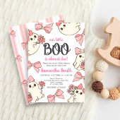 Girl Ghost Little Boo Halloween Baby shower Kaart