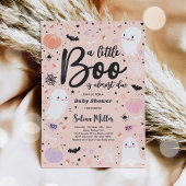 Girl Ghost Little Boo is een Halloween Baby shower Kaart