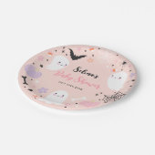 Girl Ghost Little Boo is een Halloween Baby shower Papieren Bordje (Gekanteld)