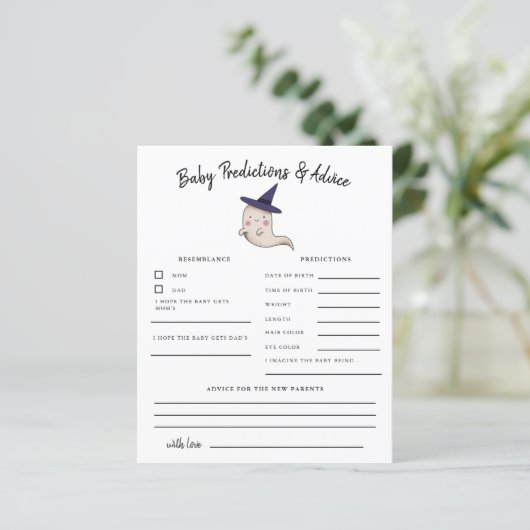 Girl Ghost Little Boo Predications & Advice Kaart (Staand voorkant)