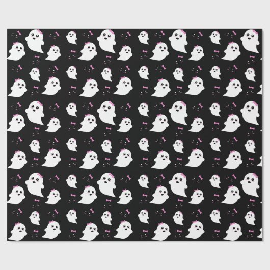 Girl Ghost Pattern Cadeaupapier (Vlak)