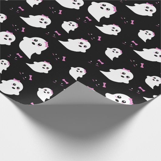 Girl Ghost Pattern Cadeaupapier (Hoek)
