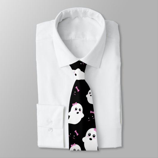 Girl Ghost Pattern Stropdas (Gebonden)