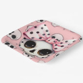 Girl Ghost Skeleton Halloween Roze thema Papieren Bordje (Gebogen)