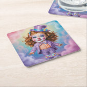 Girl Ginger Clown Onderzetter Set (Schuin)