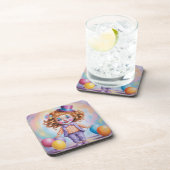 Girl Ginger Clown Plastic Onderzetter Set (Rechterzijde)