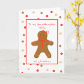 Girl Gingerbrood voor kleindochter Kaart (Gele Bloem)