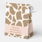 Girl Giraffe Baby shower Favor Box Bedankdoosjes (Achterkant)