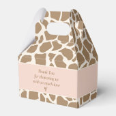 Girl Giraffe Baby shower Gable Box Bedankdoosjes (Achterkant)