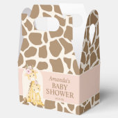 Girl Giraffe Baby shower Gable Box Bedankdoosjes (Geopend)