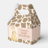 Girl Giraffe Baby shower Gable Box Bedankdoosjes (Voorkant Zijde)