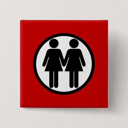 Girl + Girl Red Button (Voorkant)