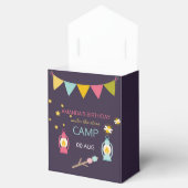 Girl Glamping Party gepersonaliseerd Bedankdoosjes (Geopend)