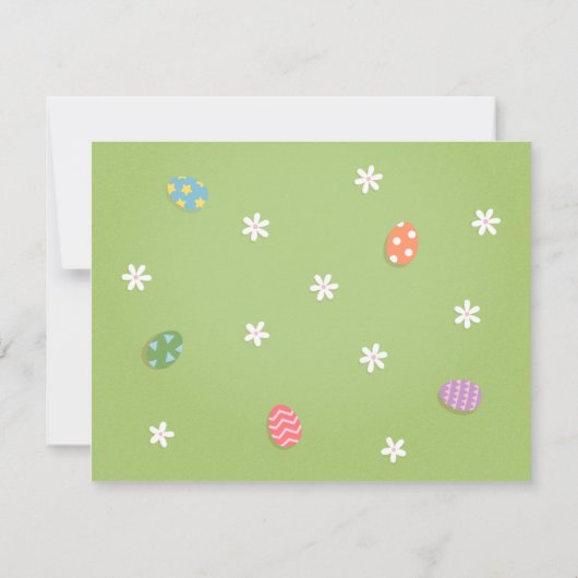 Girl Go Easter Egg Hunt Uitnodigingen (Achterkant)