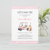 Girl Golf Baby shower Kaart (Staand voorkant)