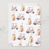 Girl Golf Baby shower Kaart (Achterkant)