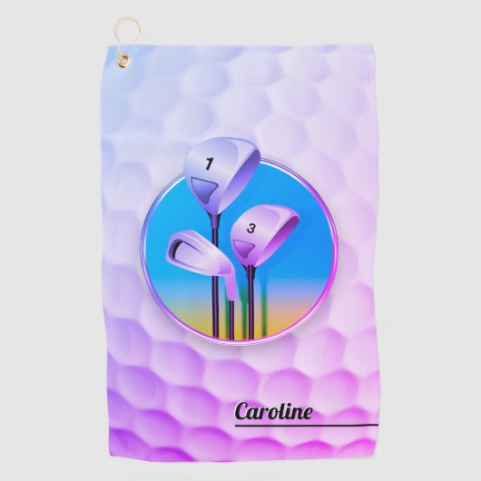 Girl Golf Player | Cool Sport Gift Golfhanddoek (Voorkant)
