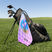 Girl Golf Player | Cool Sport Gift Golfhanddoek (Groen)