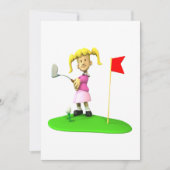 Girl Golfer Kaart (Voorkant)