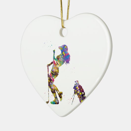 Girl golfer keramisch ornament (Links)