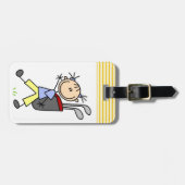 Girl Golfer met tas en clubs Bagagelabel (Voorkant horizontaal)