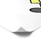 Girl Golfer met tas en clubs Poster (Hoek)