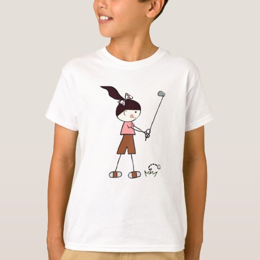 Girl Golfer T-shirt (Voorkant)