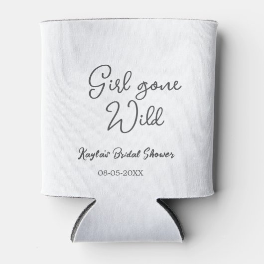 Girl gone wild bridal shower name date simple mini blikjeskoeler (Voorkant)