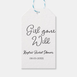 Girl gone wild bridal shower name date simple mini cadeaulabel