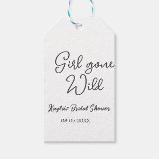 Girl gone wild bridal shower name date simple mini cadeaulabel