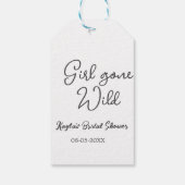 Girl gone wild bridal shower name date simple mini cadeaulabel (Achterkant)