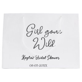 Girl gone wild bridal shower name date simple mini groot cadeauzakje
